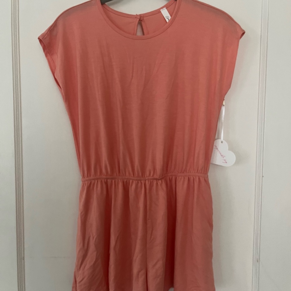 Coral Short Sleeve Romper